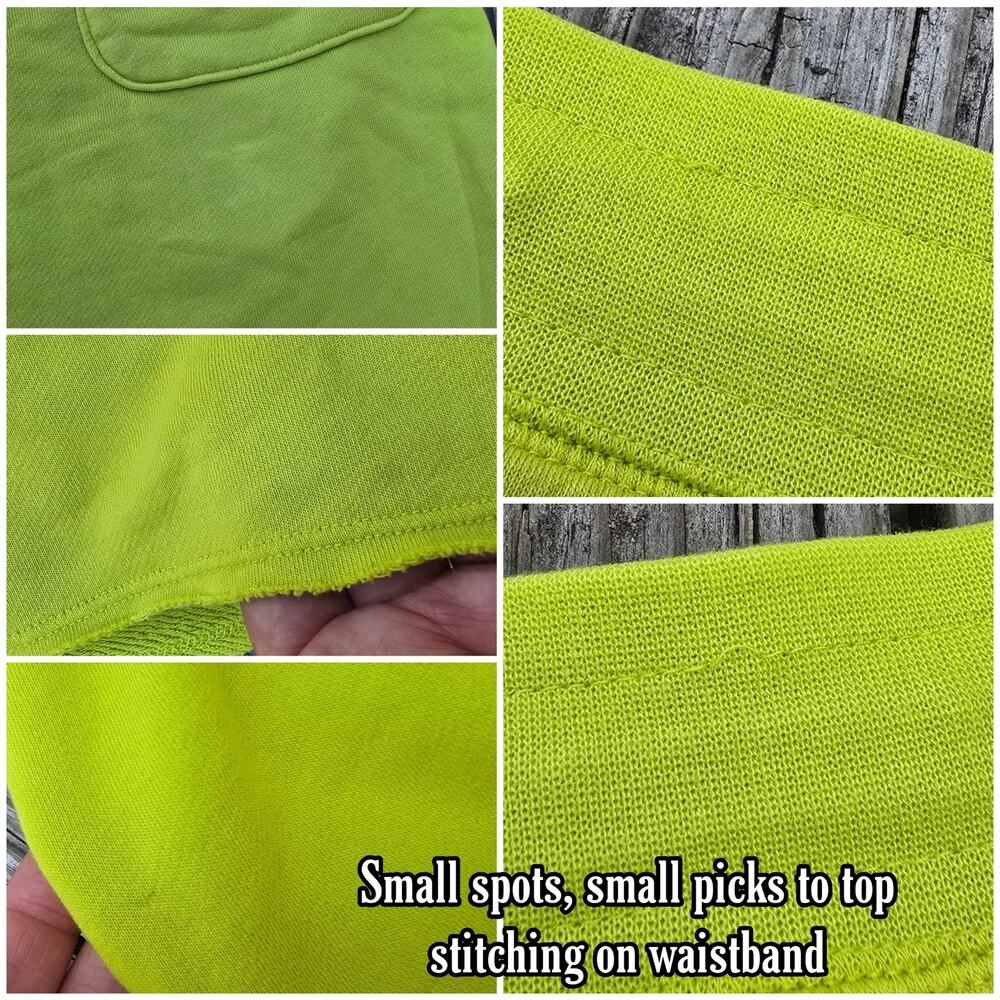 Nike Air Shorts Neon Yellow/Green Size XL Graphic Print Drawstring Gym Pockets - Picture 5 of 8